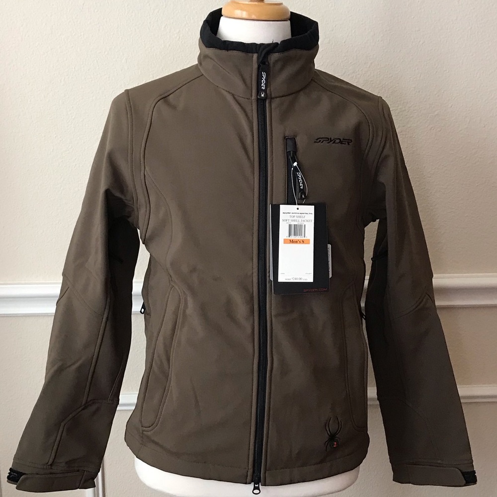 Spyder TOP SHELF SOFT SHELL Jacket - Bison Brown - Small